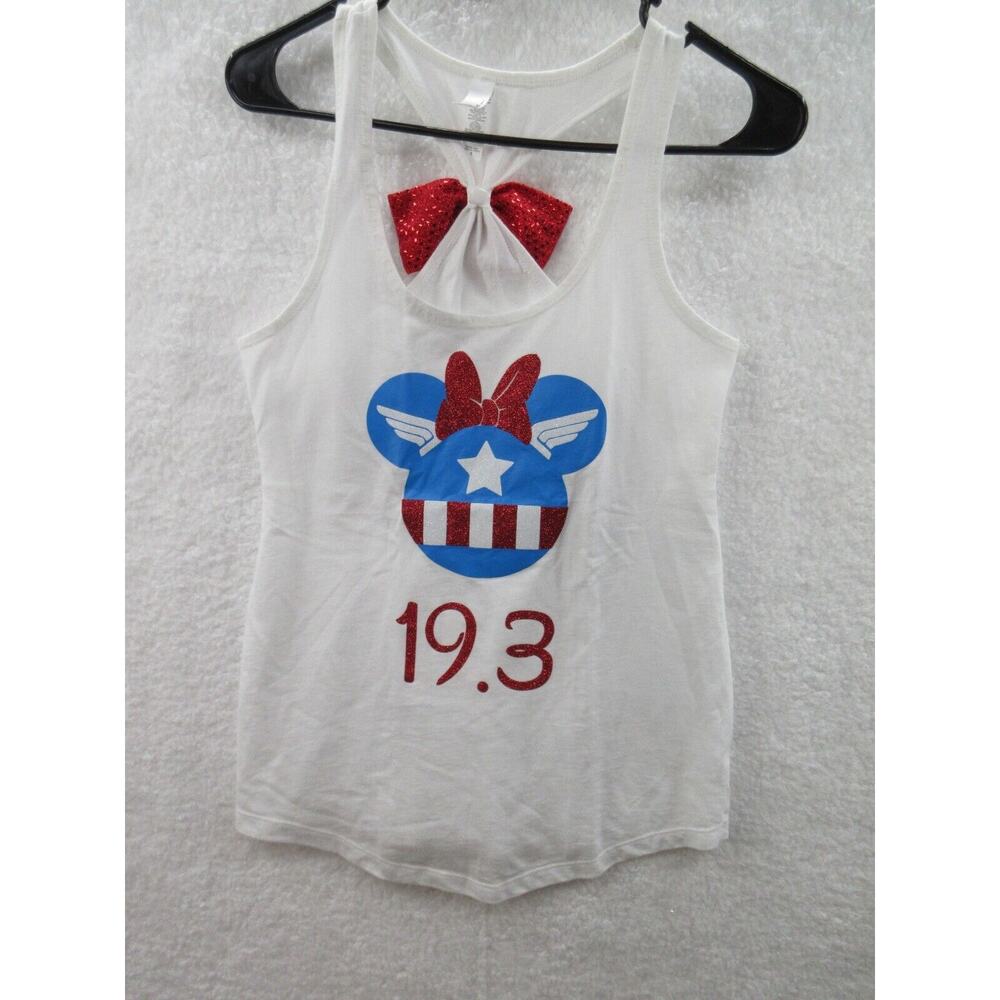 MINNIE MOUSE Disney Captain America Tank Top 19.3 Running Marathon Size Small